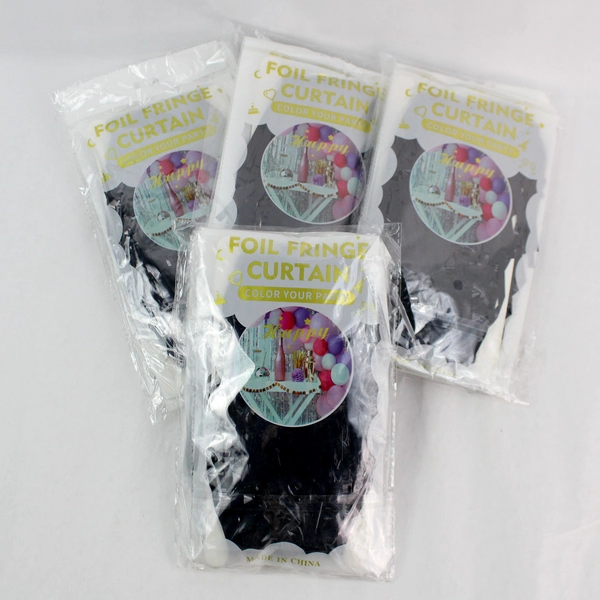 Lot of 4 Color Your Party Packages 3 Sealed Bags Each Black Foil Decorations