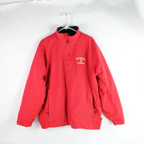 WearGuard Red Nylon Windbreaker Jacket Men's XL - Flawed, Unique Embroidery