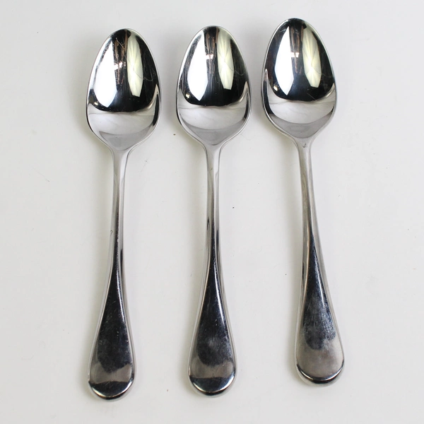 Set of 3 Cambridge Eloquence Stainless Steel Oval Dinner Spoons 18/10 Glossy