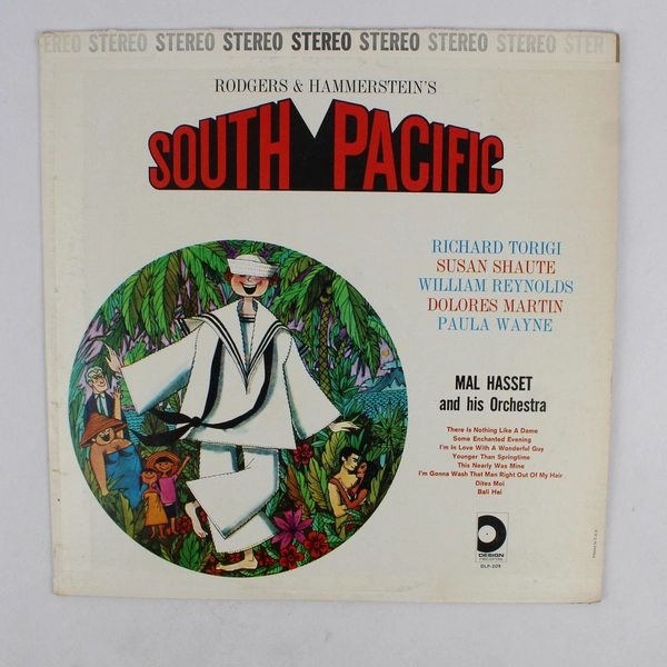 Mal Hasset and His Orchestra South Pacific 1958 LP 12" Vinyl