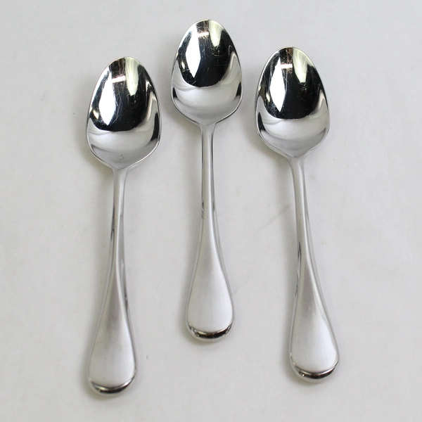 Set of 3 Cambridge Stainless Steel Eloquence Oval Soup Spoons 18/10 Glossy