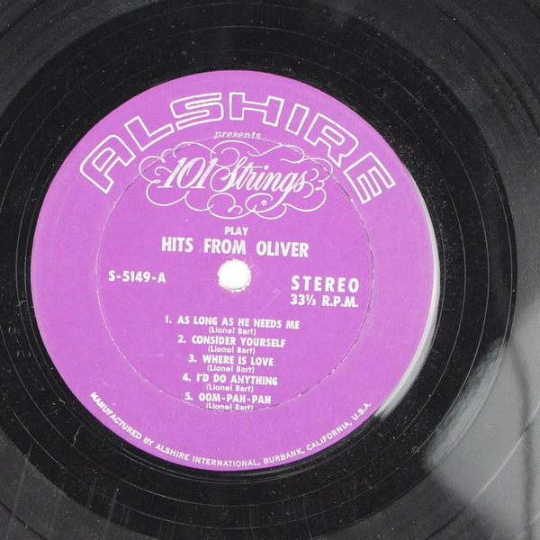 101 Strings Play Music From Oliver 1969 LP 12" Vinyl