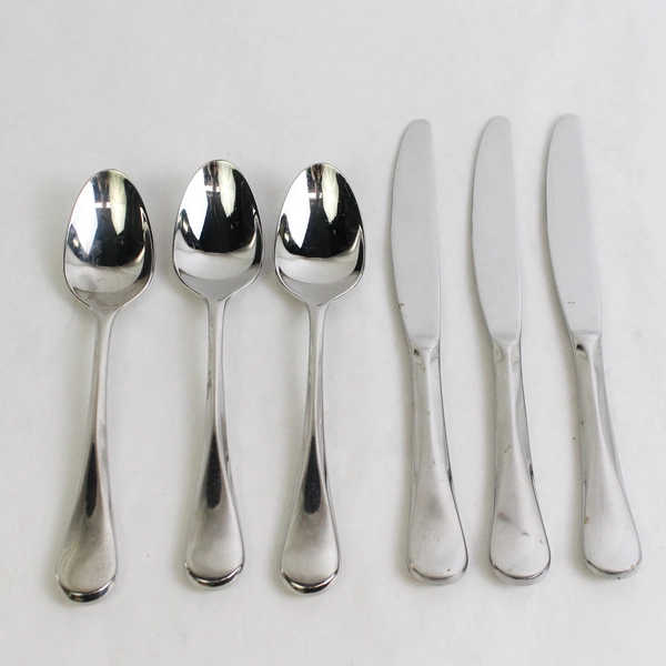 Set of 6 Cambridge Stainless Steel Eloquence Dinner Spoons Butter Knives