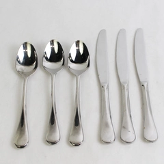 Set of 6 Cambridge Stainless Steel Eloquence Dinner Spoons Butter Knives