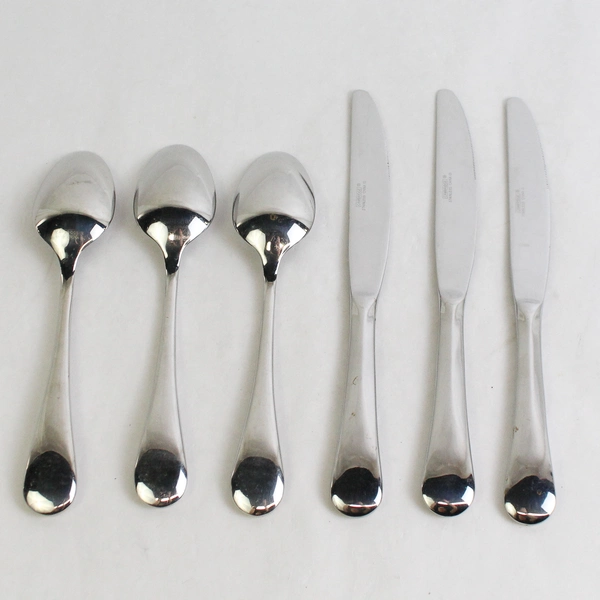 Set of 6 Cambridge Stainless Steel Eloquence Dinner Spoons Butter Knives