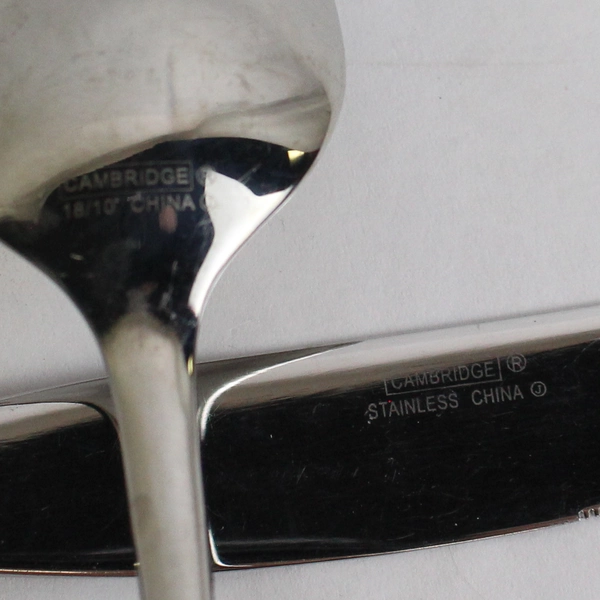 Set of 6 Cambridge Stainless Steel Eloquence Dinner Spoons Butter Knives