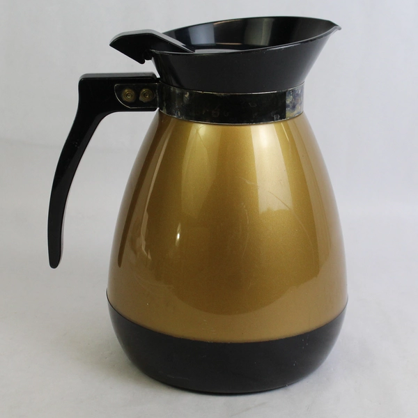 Thermo-Serv Insulated Coffee Pot w/ Flip Top, 44 oz Capacity Gold & Black 