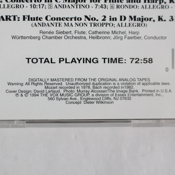 Excelsior Classic Gold Masterpieces for Flute CD 1994 - Eugenia Zukerman