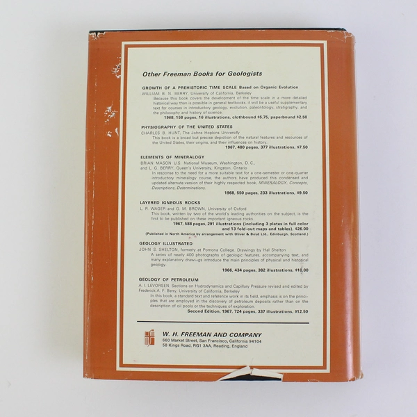 Principles Of Geology 3rd Edition By Gilluly Waters And Woodford 1968 HC DJ