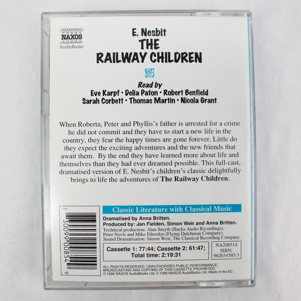Set of 2 E. Nesbit The Railway Children Audiobook Cassettes 1996 Naxos