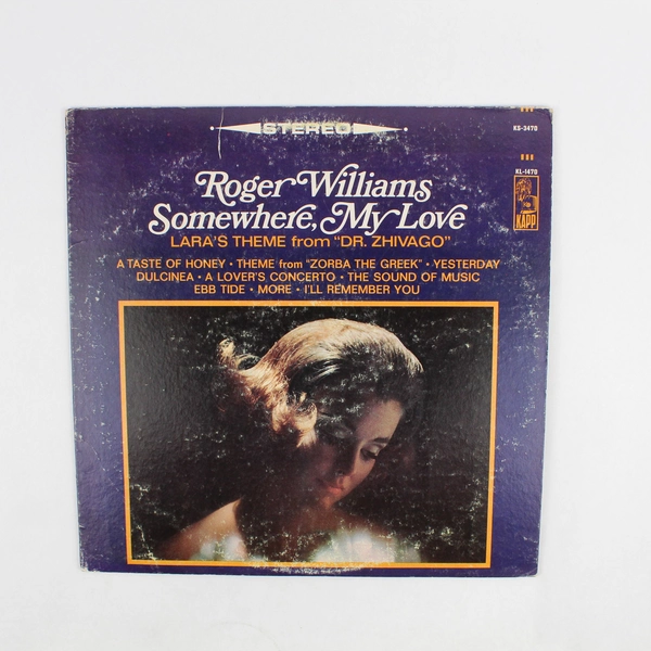 Roger Williams Somewhere My Love 1966 LP 12" Vinyl