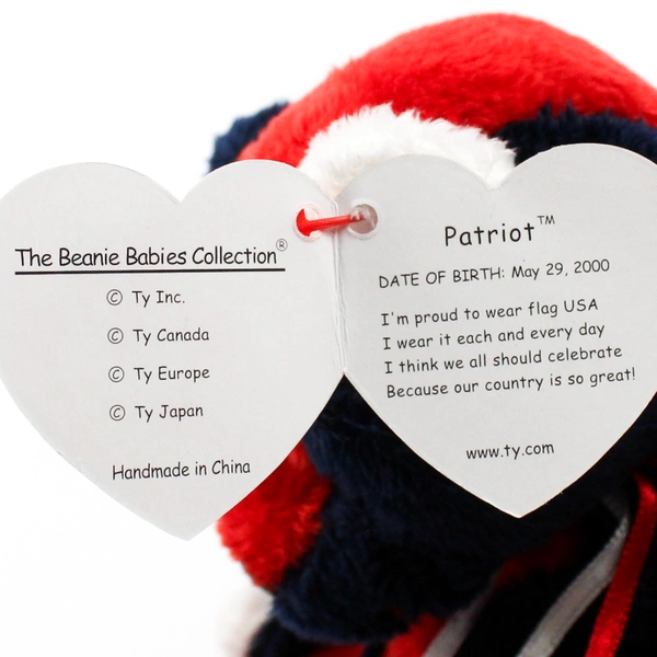 2001 Ty Beanie Babies Patriot the Bear with Tags Plush Toy
