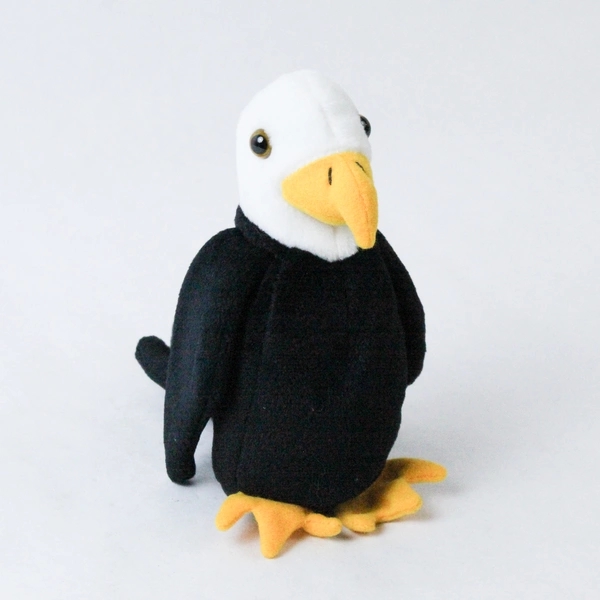 Ty Beanie Baby Baldy 1996 White Black Bald Eagle With Tag Plush Toy #4074