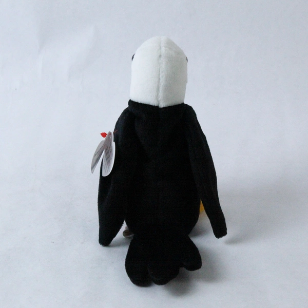 Ty Beanie Baby Baldy 1996 White Black Bald Eagle With Tag Plush Toy #4074