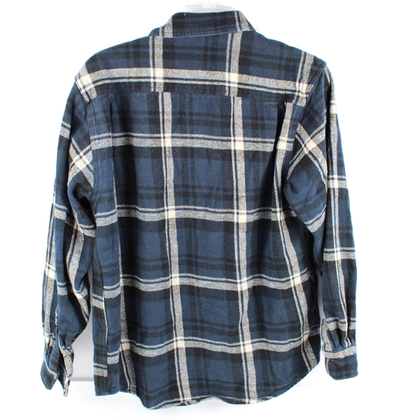 Wolverine Blue Plaid Cotton Button-Down Shirt Men's Size Medium