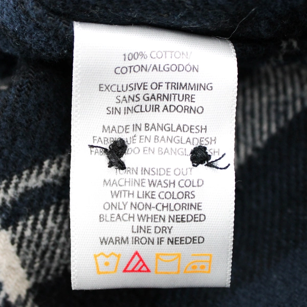 Wolverine Blue Plaid Cotton Button-Down Shirt Men's Size Medium