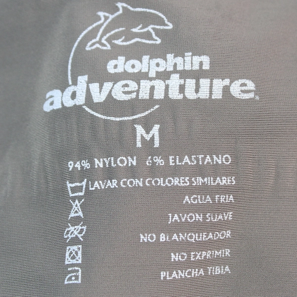Dolphin Adventure Gray Activewear Top Women's Medium Pre-Owned Stains & Wear