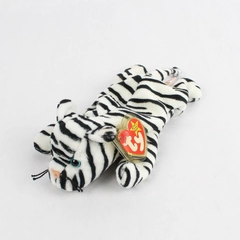 TY Beanie Baby Blizzard 1996 Stripped White Tiger Cat With Tag Plush Toy #4163