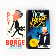Set of 2 Victor Borge Comedy VHS Tape, Then and Now, Best Of 1 & 2