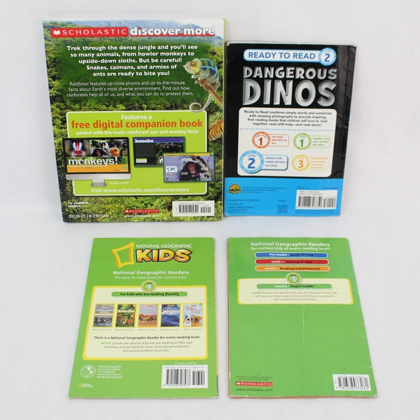 Lot of 4 Scholastic Animal & Dinosaur Books 2010-2014 - Great Condition!
