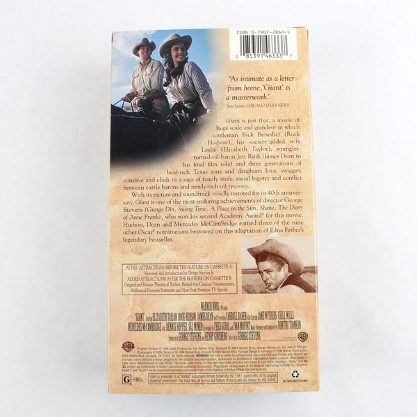 Giant VHS 2 Tape Set 1956 Family Classic, 1996 Special Widescreen Edition