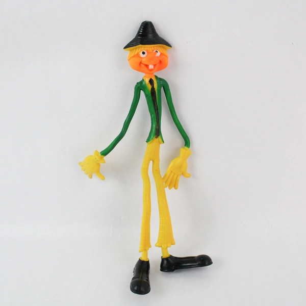 Lot of 4 Vintage Bendable Bendy Figures Scarecrow Bunny Cat Oreo Cookie