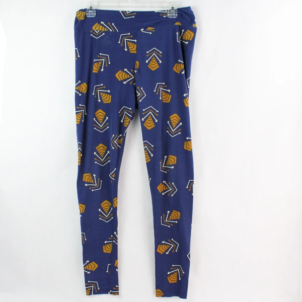 LuLaRoe Blue Fuzzy Fleece Leggings Tall & Curvy 12-22 - Good Condition