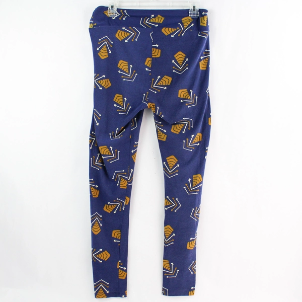 LuLaRoe Blue Fuzzy Fleece Leggings Tall & Curvy 12-22 - Good Condition