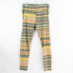 LuLaRoe Tall & Curvy Fuzzy Leggings Multicolored Geometric Pattern