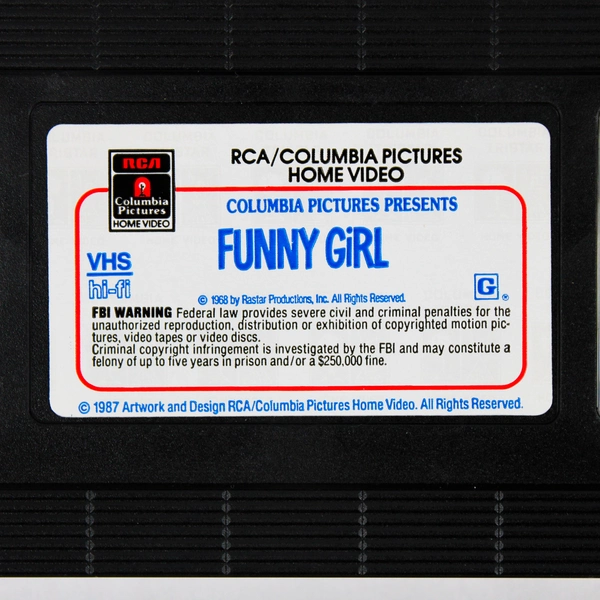 Funny Girl 1985 RCA Columbia Pictures VHS 1968 Musical Comedy Film