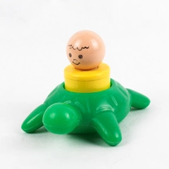 Vintage 1974 Fisher Price Turtle And Rider Toy