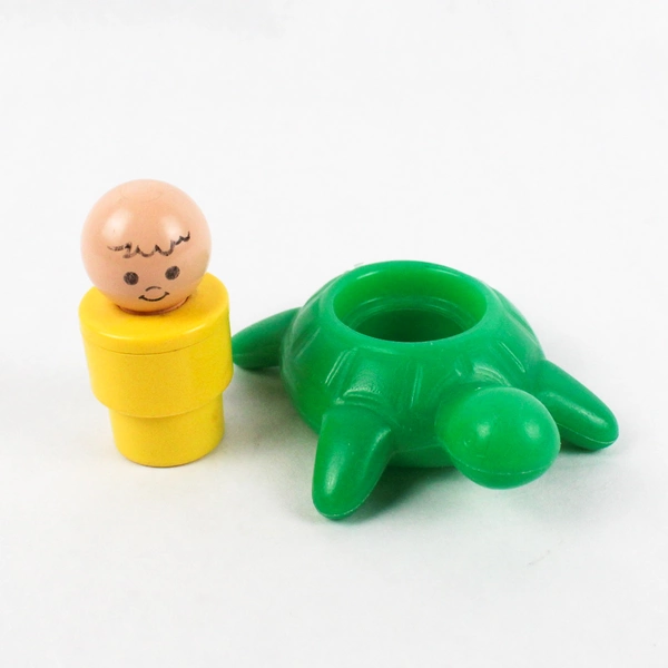 Vintage 1974 Fisher Price Turtle And Rider Toy