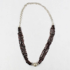 Brown Beaded Necklace Multi Strand Layered Costume Jewelry
