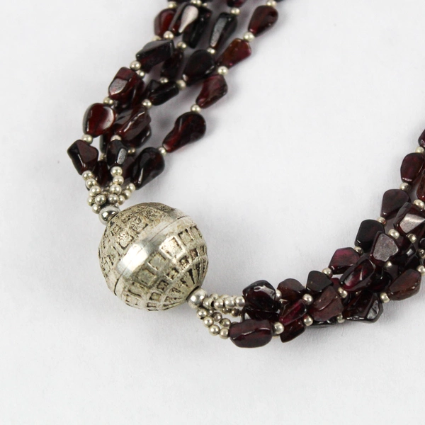 Brown Beaded Necklace Multi Strand Layered Costume Jewelry