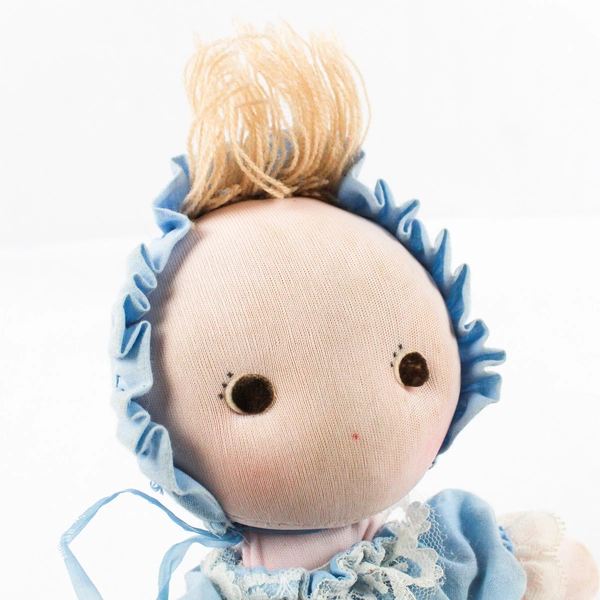 Vintage Handmade Kamar Cloth Baby Girl Doll 9 Inch