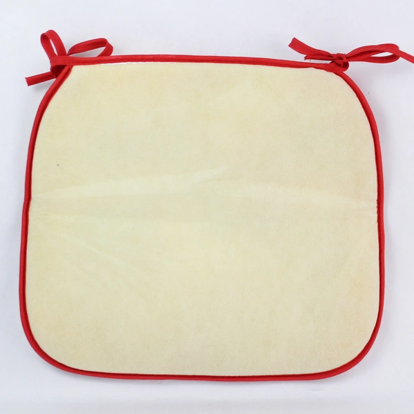 Unbranded Poinsettia Pattern Christmas Holiday Seat Cushion With Ties