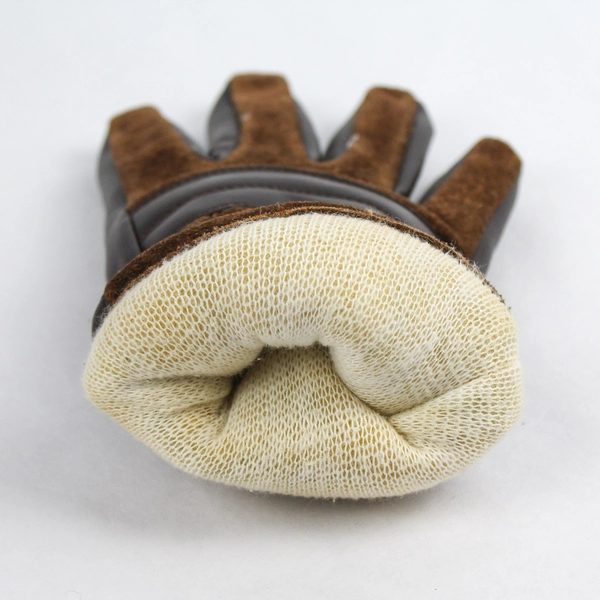 Jacob Ash Brown Split Cowhide Gloves for Ladies, Size M, Good Condition