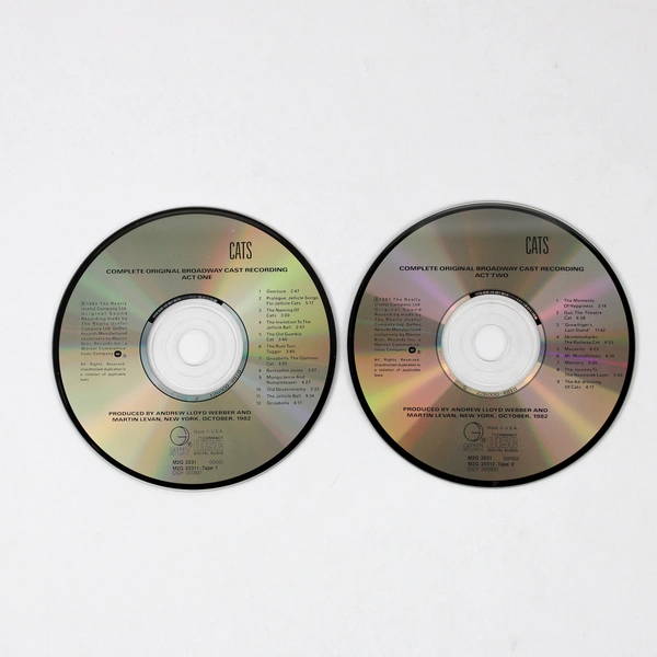 Cats Act One & Two The Original Broadway Cast Recording 2 CD Collection 1983