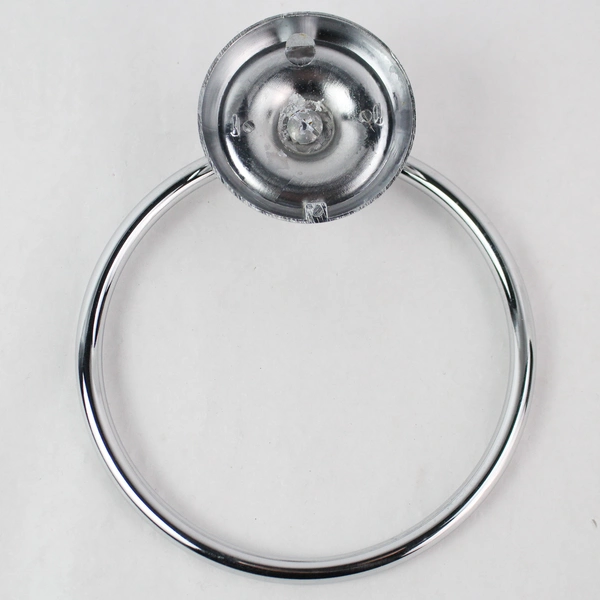 Silver-Tone Wall-Mounted Towel Ring Holder Bathroom Decor Hardware