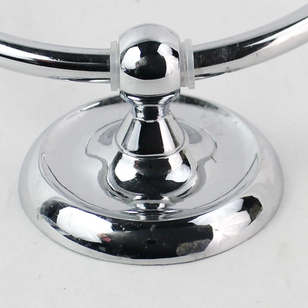Silver-Tone Wall-Mounted Towel Ring Holder Bathroom Decor Hardware