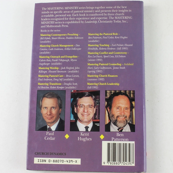 Mastering the Pastoral Role by Patterson, Cedar & Hughes 1993 Hardcover