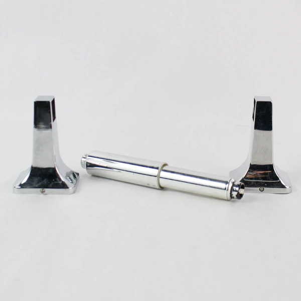 Silver-Tone Toilet Paper Holder Set Plastic Tube Bathroom Decor Hardware