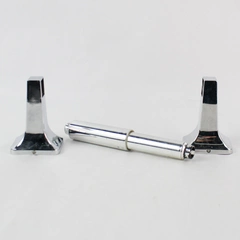 Silver-Tone Toilet Paper Holder Set Plastic Tube Bathroom Decor Hardware