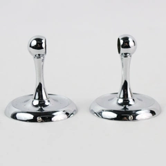 Silver-Tone Metal Towel Rod Holder Set Replacement Bathroom Hardware