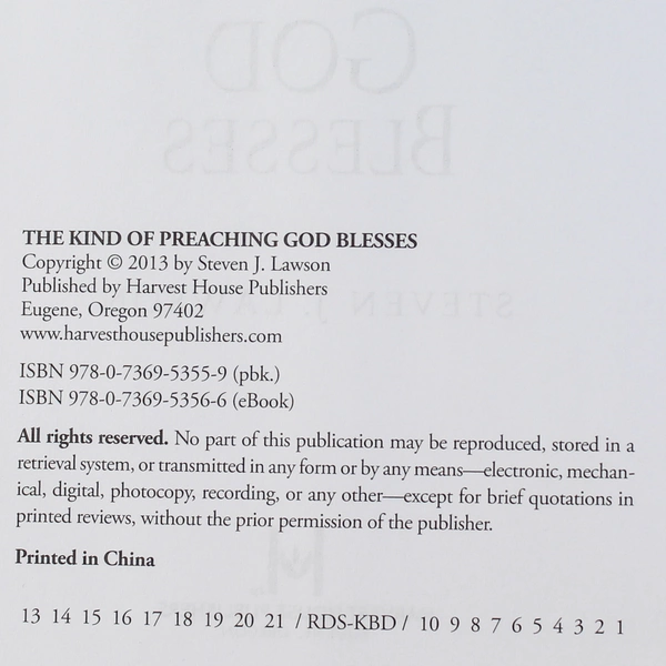 The Kind of Preaching God Blesses by Steven J. Lawson 2013 Hardcover