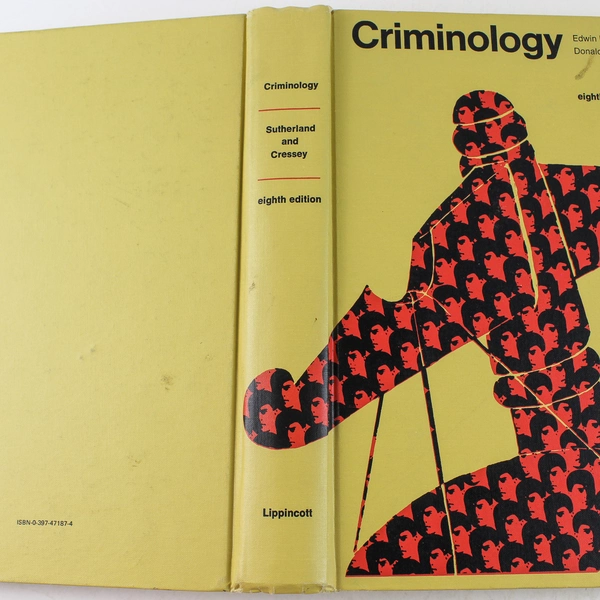 Criminology 8th Edition Sutherland Cressey 1970 Hardcover Textbook Lippincott