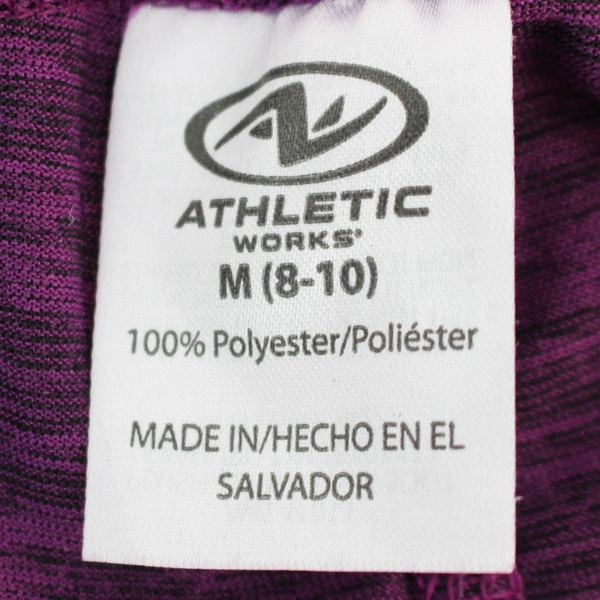 Athletic Works DriWorks Purple Long-Sleeve Activewear Shirt Women's M 8-10