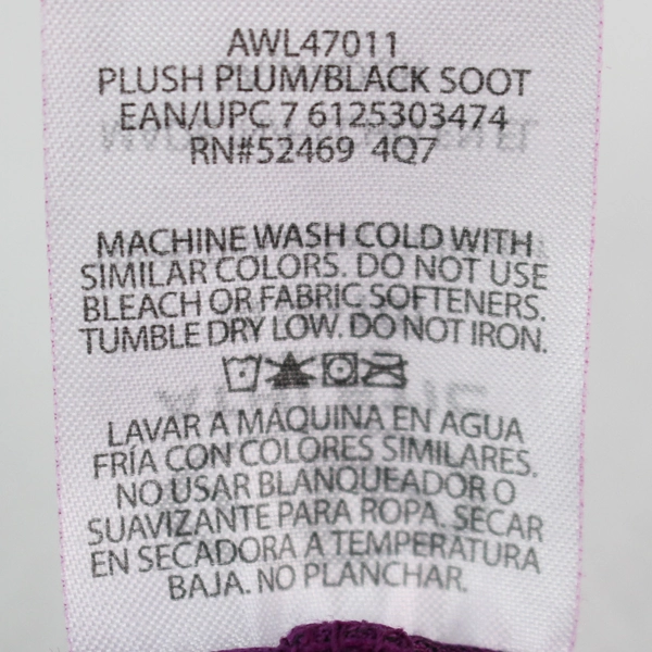 Athletic Works DriWorks Purple Long-Sleeve Activewear Shirt Women's M 8-10