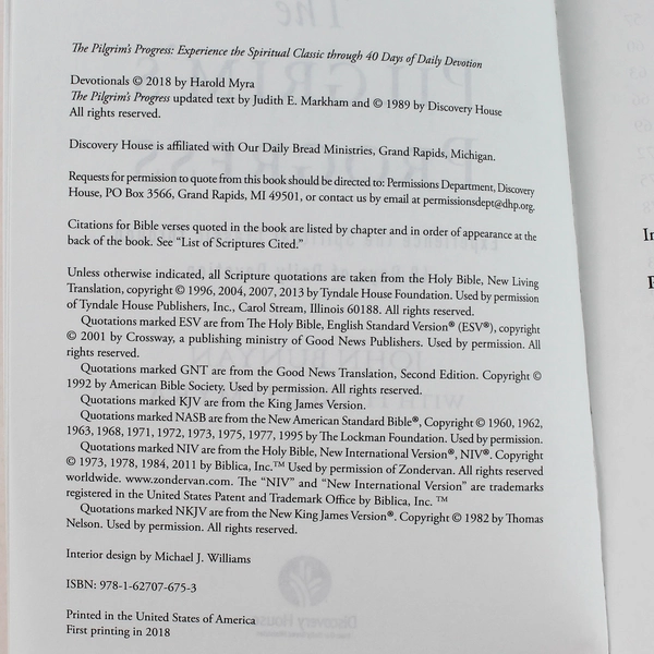 Pilgrim's Progress by John Bunyan & Harold Myra 2018 Paperback - Good Condition