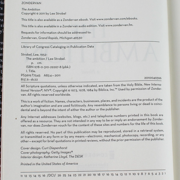 Ambition by Lee Strobel 2011 Hardcover Book - Good Condition, Inspiring Read